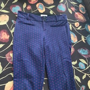 Anthropologie Essential Slim Pants Blue Red size 2